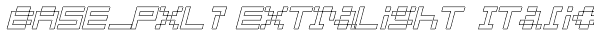 BASE_PXL7 ExtraLight Italic Font