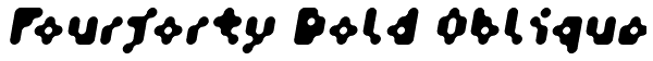 Fourforty Bold Oblique Font
