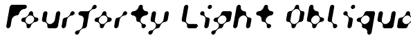 Fourforty Light Oblique Font