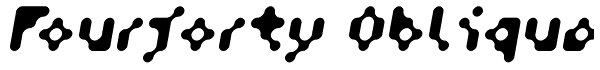 Fourforty Oblique Font