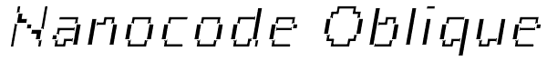 Nanocode Oblique Font