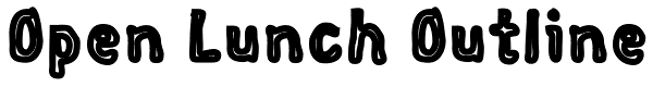 Open Lunch Outline Font