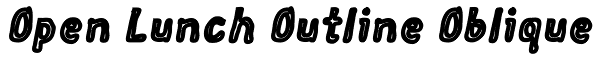 Open Lunch Outline Oblique Font