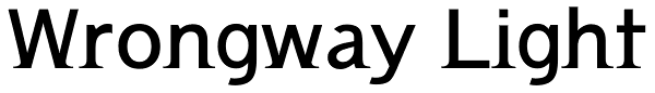 Wrongway Light Font