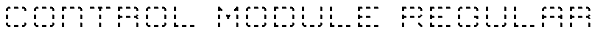 Control Module Regular Font