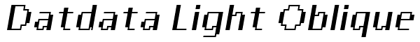 Datdata Light Oblique Font