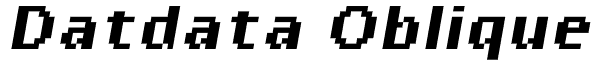 Datdata Oblique Font