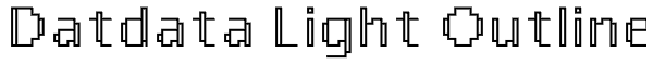 Datdata Light Outline Font