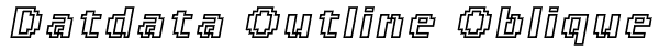 Datdata Outline Oblique Font