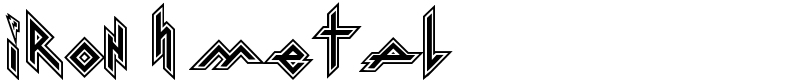Iron H Metal Font