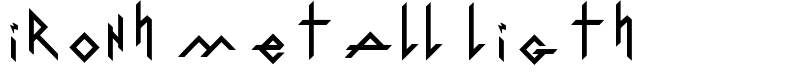 IronH Metall Ligth Font