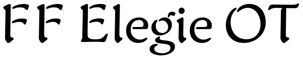 FF Elegie OT Font