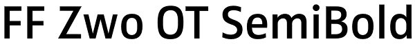FF Zwo OT SemiBold Font