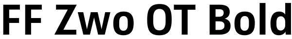 FF Zwo OT Bold Font