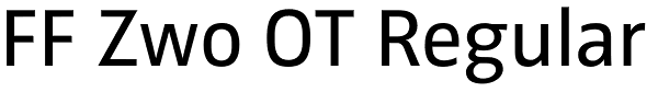 FF Zwo OT Regular Font