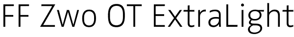 FF Zwo OT ExtraLight Font