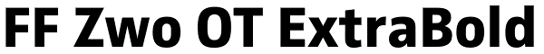 FF Zwo OT ExtraBold Font