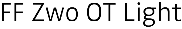 FF Zwo OT Light Font