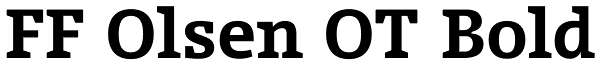 FF Olsen OT Bold Font