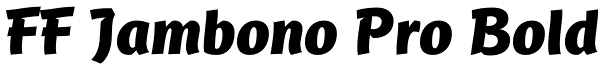 FF Jambono Pro Bold Font