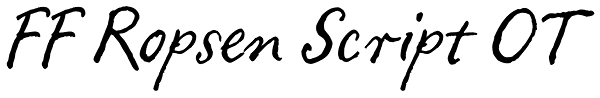 FF Ropsen Script OT Font