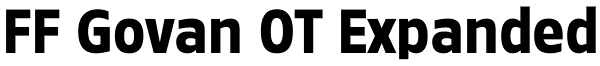 FF Govan OT Expanded Font