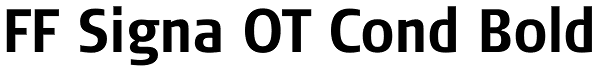FF Signa OT Cond Bold Font