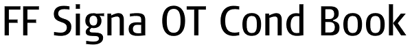 FF Signa OT Cond Book Font