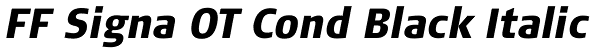 FF Signa OT Cond Black Italic Font