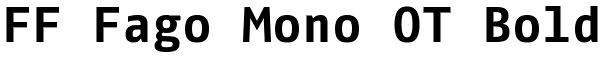 FF Fago Mono OT Bold Font