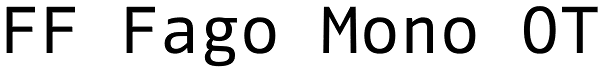 FF Fago Mono OT Font