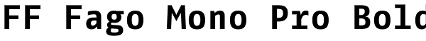 FF Fago Mono Pro Bold Font