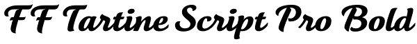 FF Tartine Script Pro Bold Font