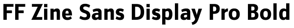 FF Zine Sans Display Pro Bold Font