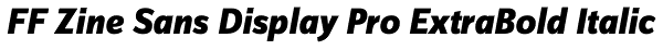 FF Zine Sans Display Pro ExtraBold Italic Font