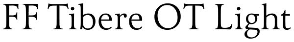 FF Tibere OT Light Font