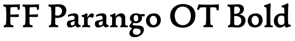 FF Parango OT Bold Font