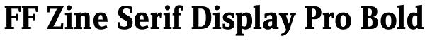 FF Zine Serif Display Pro Bold Font