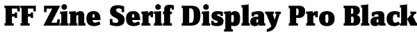 FF Zine Serif Display Pro Black Font