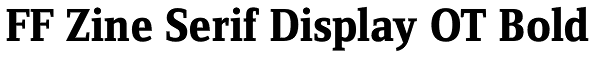 FF Zine Serif Display OT Bold Font