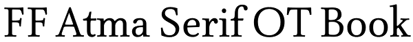 FF Atma Serif OT Book Font