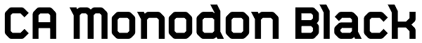 CA Monodon Black Font