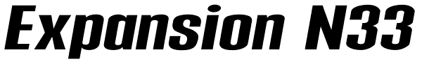 Expansion N33 Font