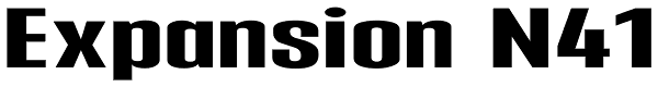 Expansion N41 Font