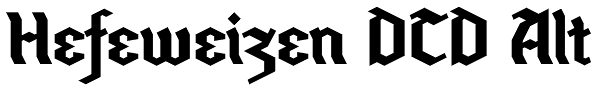 Hefeweizen DTD Alt Font