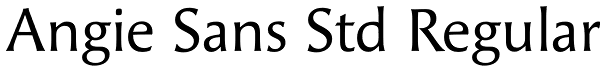 Angie Sans Std Regular Font