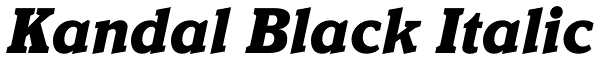 Kandal Black Italic Font