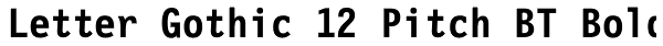 Letter Gothic 12 Pitch BT Bold Font