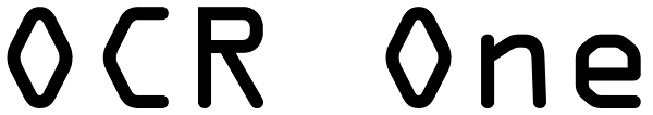 OCR One Font