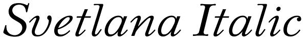 Svetlana Italic Font